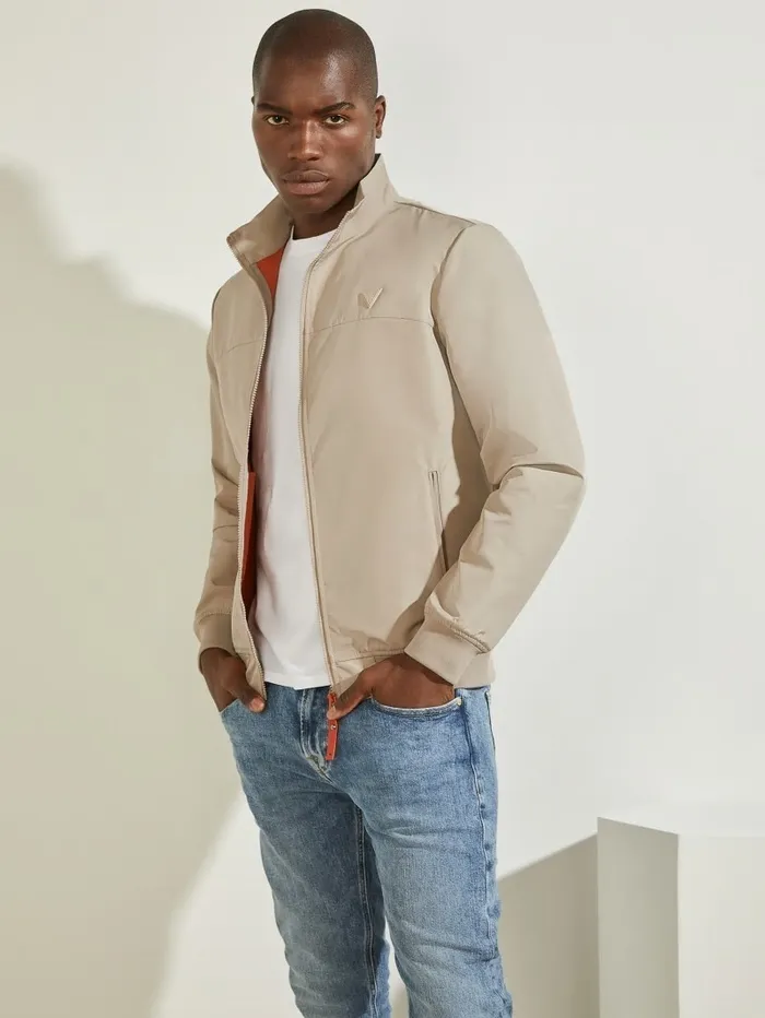 Amos Flight Jacket Grey Out Orange In Combo Jackets and Coats GUESS Men