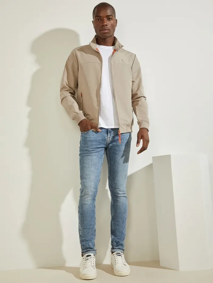 Amos Flight Jacket Grey Out Orange In Combo Jackets and Coats GUESS Men Amos Flight Jacket Grey Out Orange In Combo Jackets and Coats GUESS Men