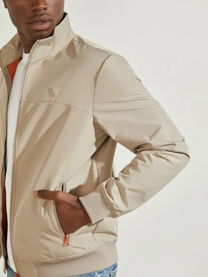 Amos Flight Jacket Grey Out Orange In Combo Jackets and Coats GUESS Men Amos Flight Jacket Grey Out Orange In Combo Jackets and Coats GUESS Men