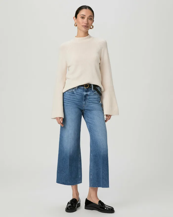 Anessa Wide Leg Jean 8211 Rock Show Distressed Wide Leg PAIGE Women