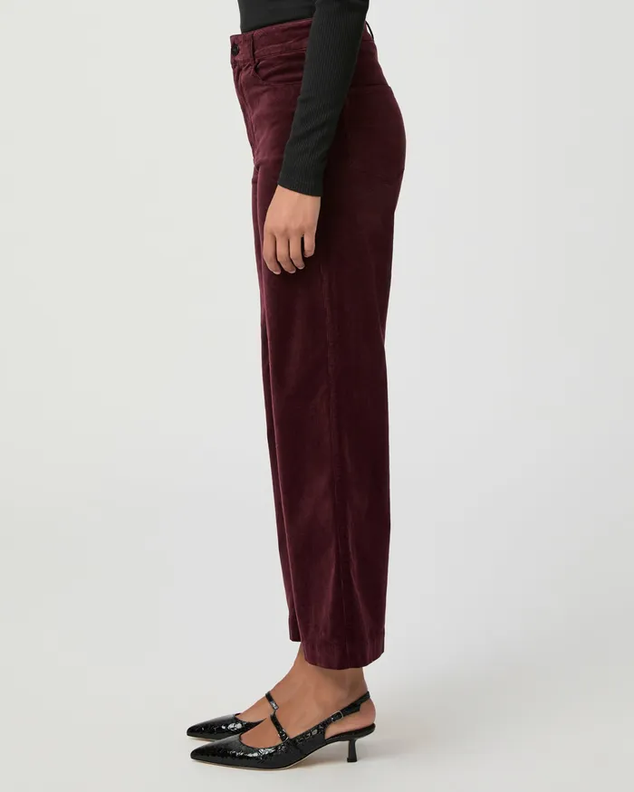 Anessa Wide Leg Pant 8211 Dark Oxblood Corduroy Pants PAIGE Women Anessa Wide Leg Pant 8211 Dark Oxblood Corduroy Pants PAIGE Women