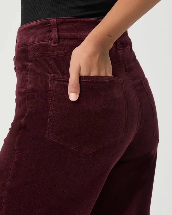 Anessa Wide Leg Pant 8211 Dark Oxblood Corduroy Pants PAIGE Women Anessa Wide Leg Pant 8211 Dark Oxblood Corduroy Pants PAIGE Women