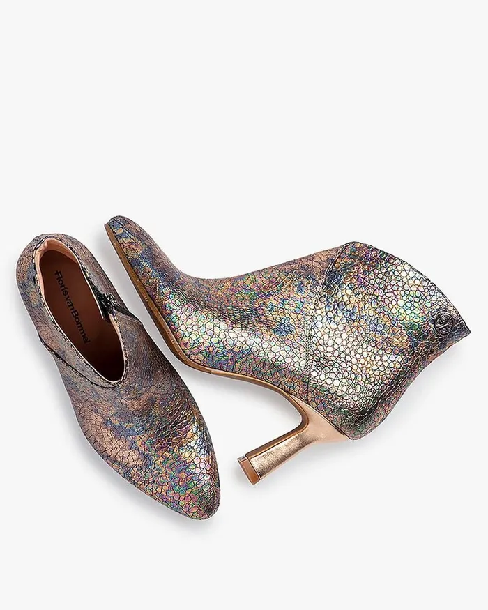 Ankle Boots Women Floris Van Bommel Saxi 0214 Metallic Print