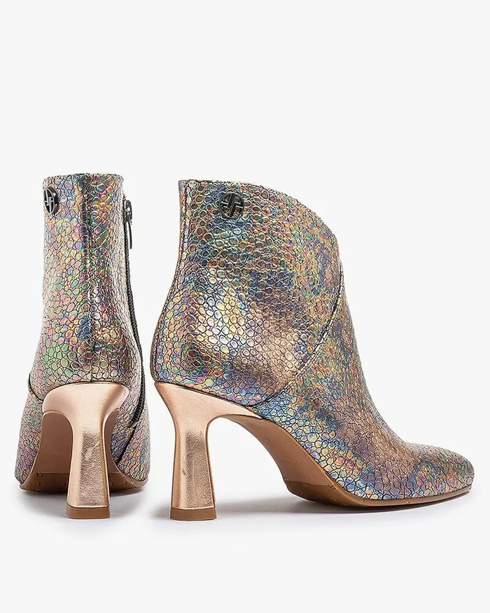 Ankle Boots Women Floris Van Bommel Saxi 0214 Metallic Print