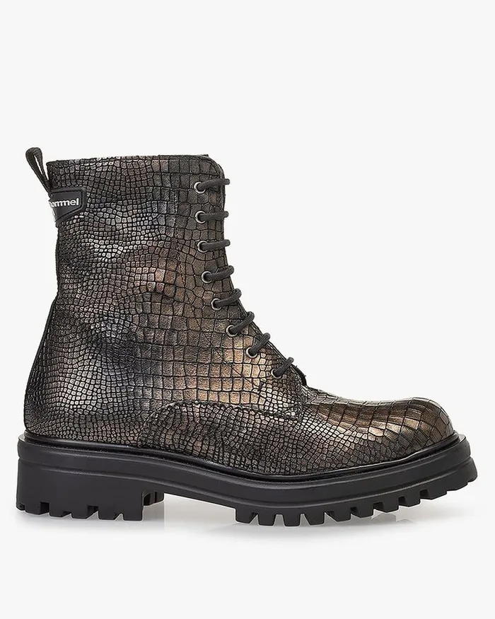 Ankle Boots Women Floris Van Bommel Wonki 0413 Reptileprint