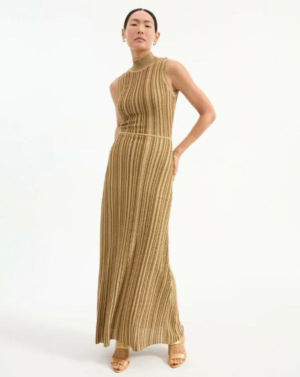Anna Knit Dress Goldandbronze Women Veronica Beard Dresses Anna Knit Dress Goldandbronze Women Veronica Beard Dresses