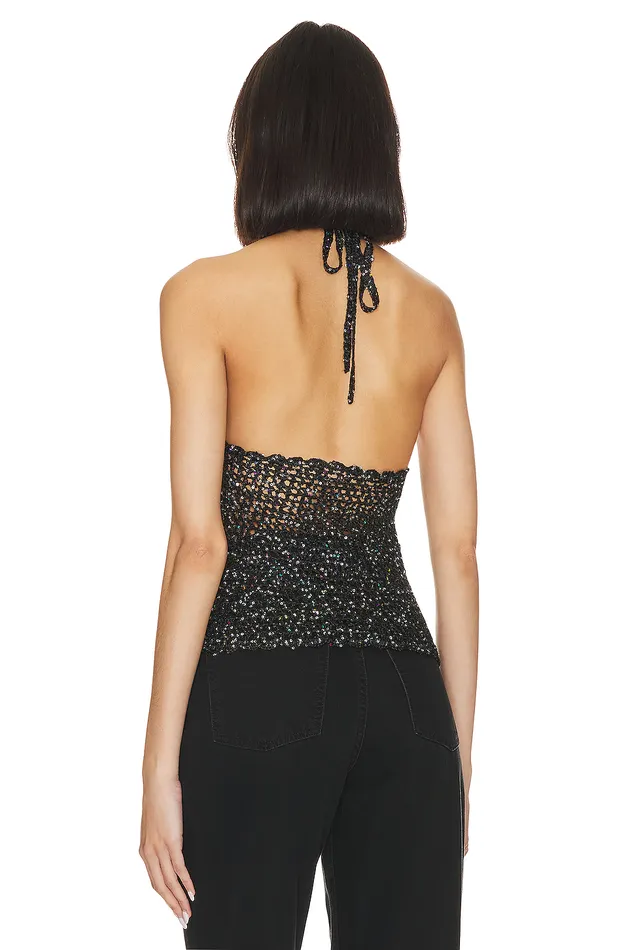 Arian Halter Tie Top Black Women Lovers and Friends Tops Arian Halter Tie Top Black Women Lovers and Friends Tops
