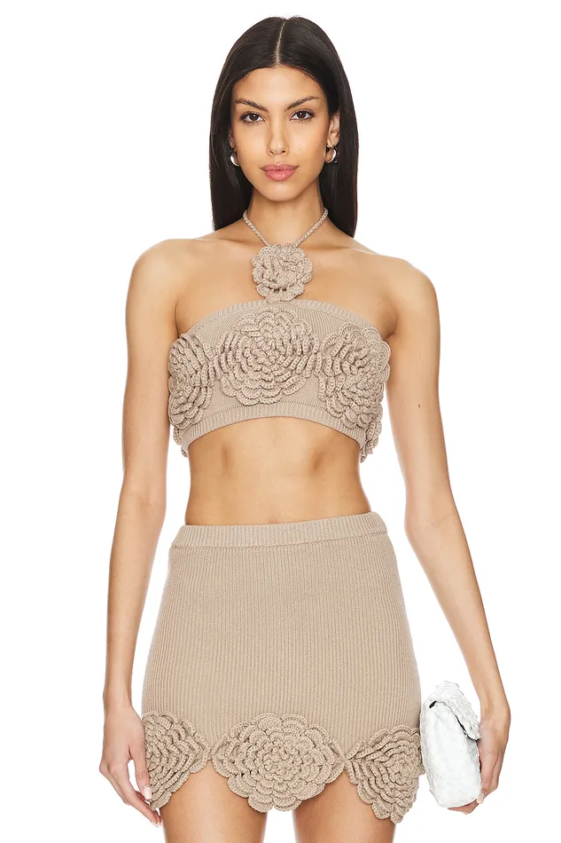 Ashby Crochet Top Beige Women Lovers and Friends Tops