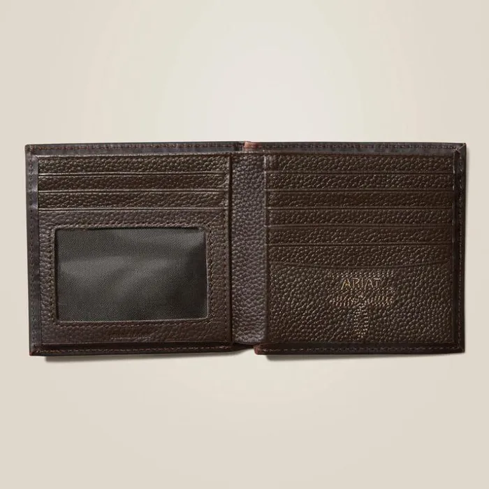 Bags and Wallets Men Ariat Bifold Wallet Logo Dark Copper Bags and Wallets Men Ariat Bifold Wallet Logo Dark Copper