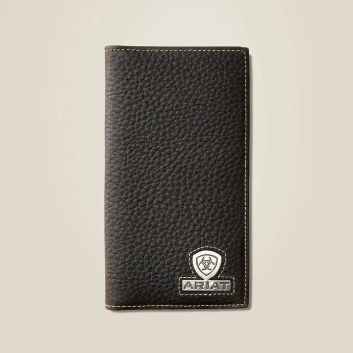 Bags and Wallets Men Ariat Rodeo Wallet Stacked Logo Brown Rowdy