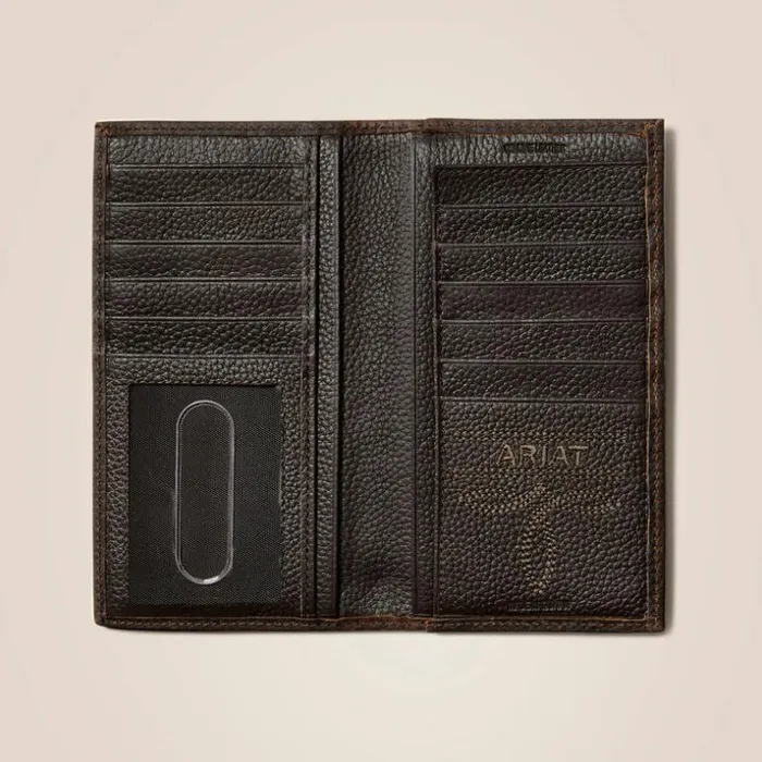 Bags and Wallets Men Ariat Rodeo Wallet Stacked Logo Brown Rowdy Bags and Wallets Men Ariat Rodeo Wallet Stacked Logo Brown Rowdy