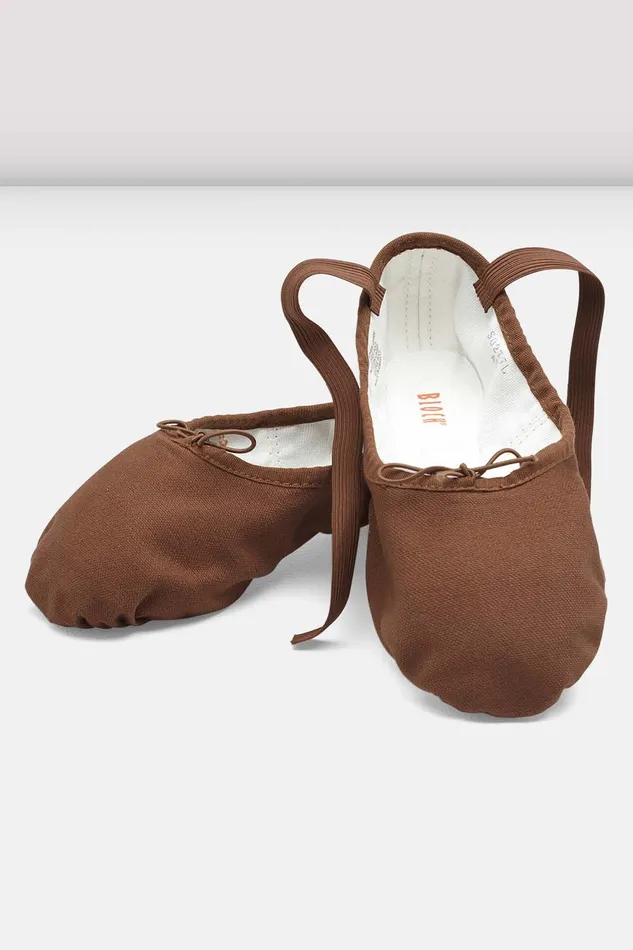 Ballet Adult Ladies Pump Canvas Ballet Shoes Cocoa Canvas Bloch