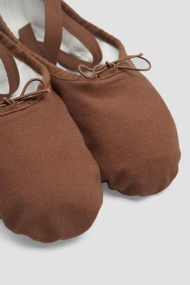Ballet Adult Ladies Pump Canvas Ballet Shoes Cocoa Canvas Bloch