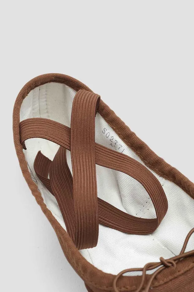 Ballet Adult Ladies Pump Canvas Ballet Shoes Cocoa Canvas Bloch