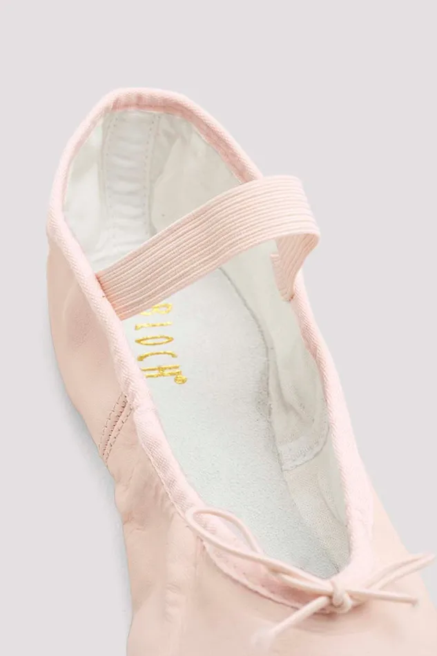 Ballet Bloch Adult Ladies Dansoft Leather Ballet Shoes Pink Leather
