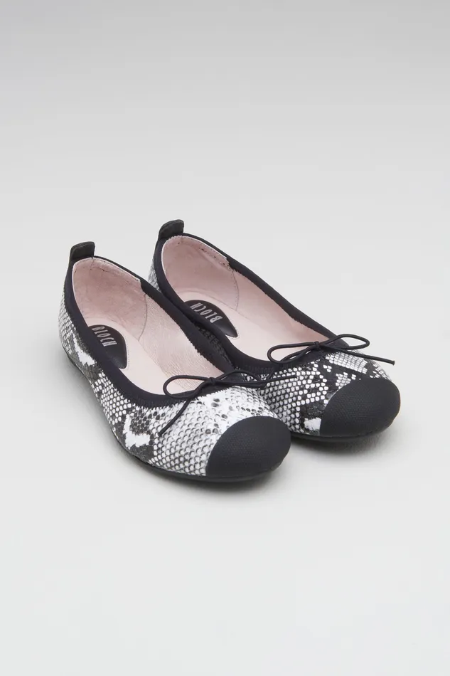 Ballet Flats Bloch Children Girls Astra Ballet Flats White Python