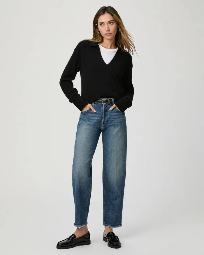 Barrel Leg Women PAIGE Alexis Barrel Leg Jean 8211 Lovejoy Distressed