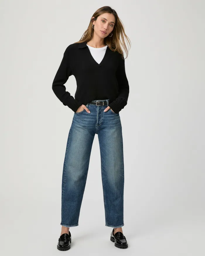 Barrel Leg Women PAIGE Alexis Barrel Leg Jean 8211 Lovejoy Distressed