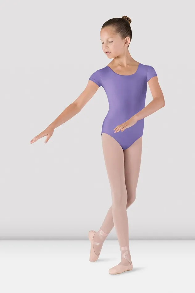 Basics Children Bloch Girls Dujour Cap Sleeve Leotard Lavender