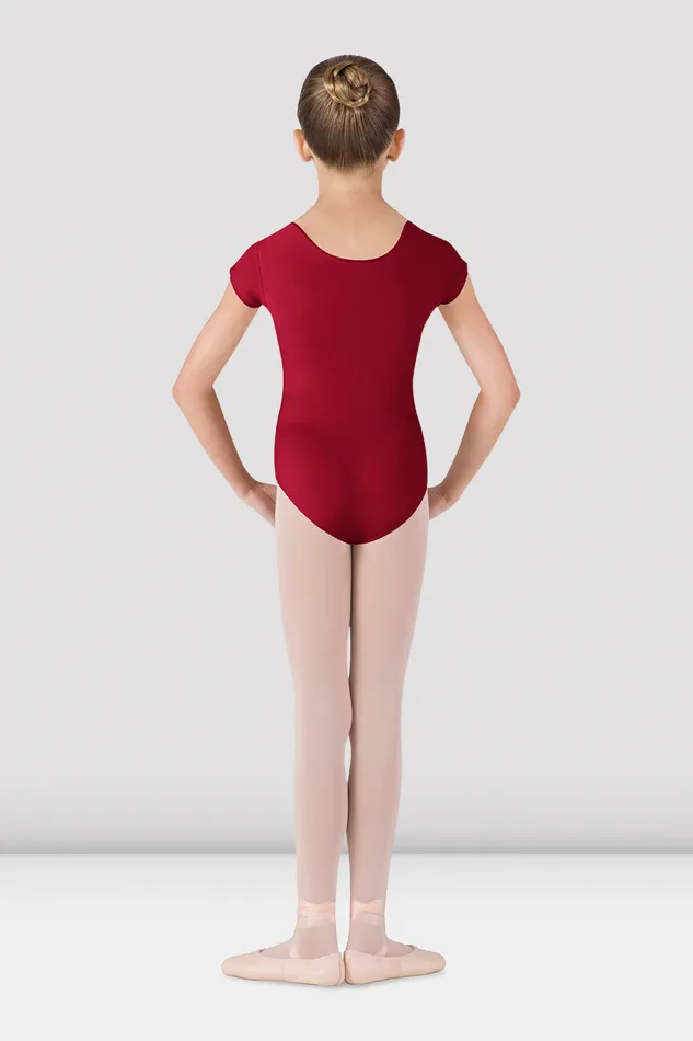 Basics Children Girls Dujour Cap Sleeve Leotard Red Bloch