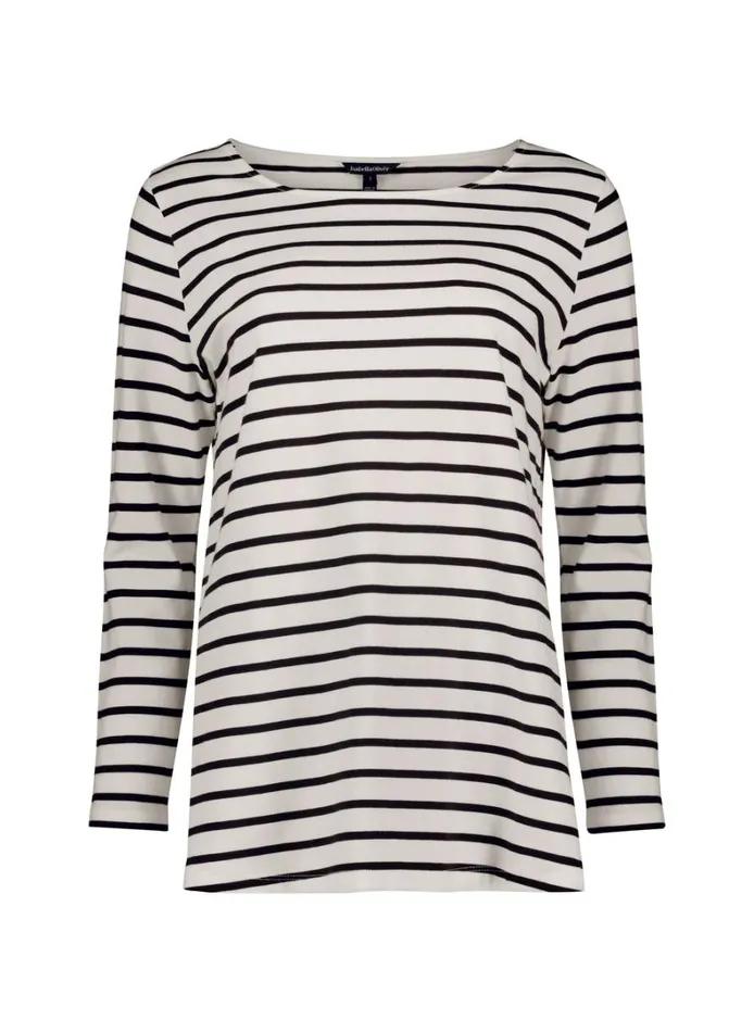 Baukjen Ashley Organic Cotton Top Antique White and Caviar Black Clothing