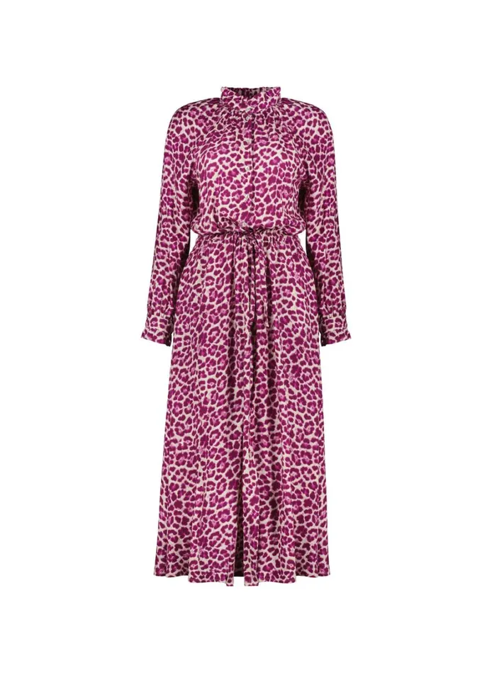 Baukjen Luna Midi Dress With LENZING ECOVERO Dahlia Leopard Print Clothing