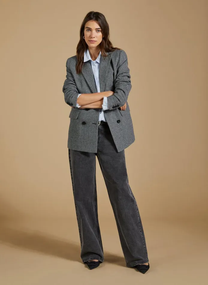 Baukjen OrganicStretch Cotton Wide Leg Slouch Jeans Grey Wash Clothing
