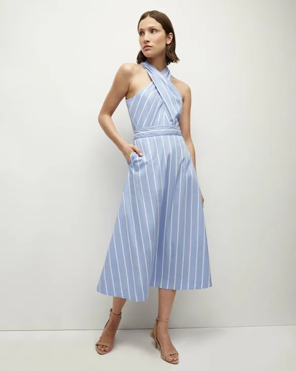 Baylee Poplin Dress Hydrangeaandwhite Women Veronica Beard Dresses Baylee Poplin Dress Hydrangeaandwhite Women Veronica Beard Dresses