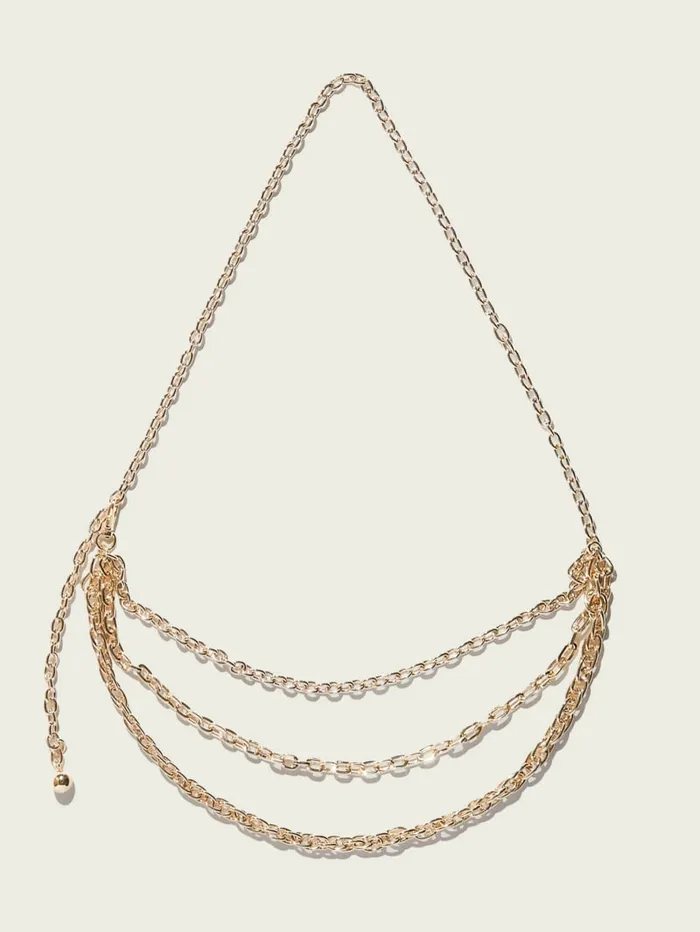 Belts GUESS Women Multi Chain Belt SilverGold