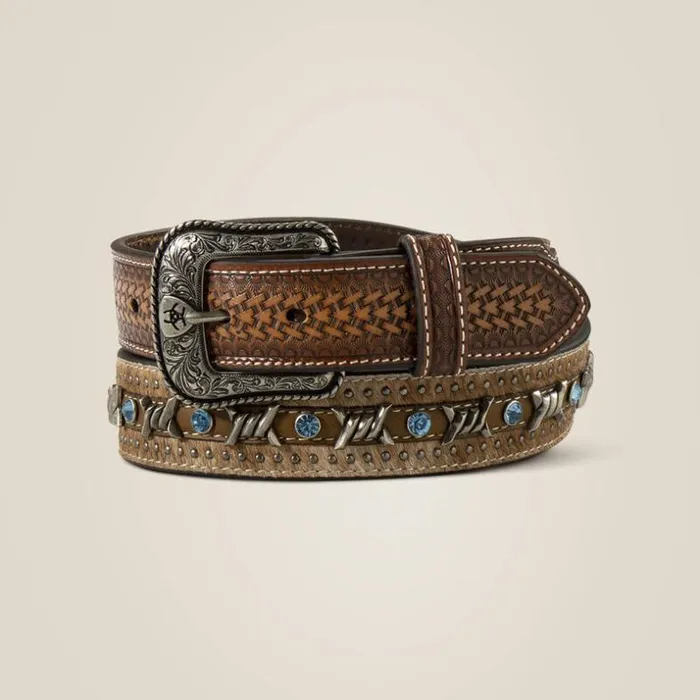 Belts Men Ariat Barbed Wire Belt Brown