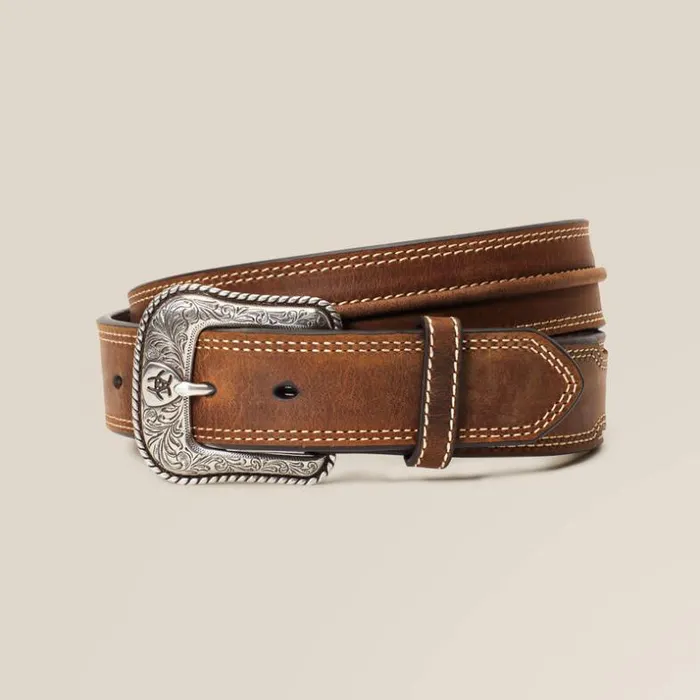 Belts Men Ariat Center Ridge Tan Belt Natural