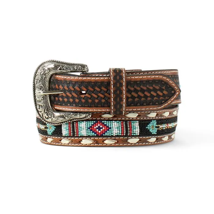 Belts Men Ariat Southwest Beaded Belt Beigekhaki