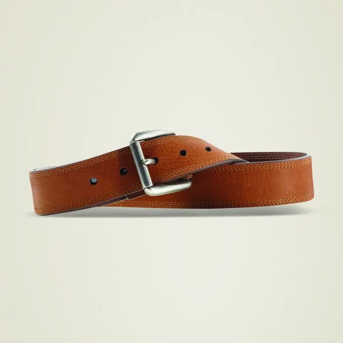 Belts Men Ariat Triple Row Stitch Sunshine