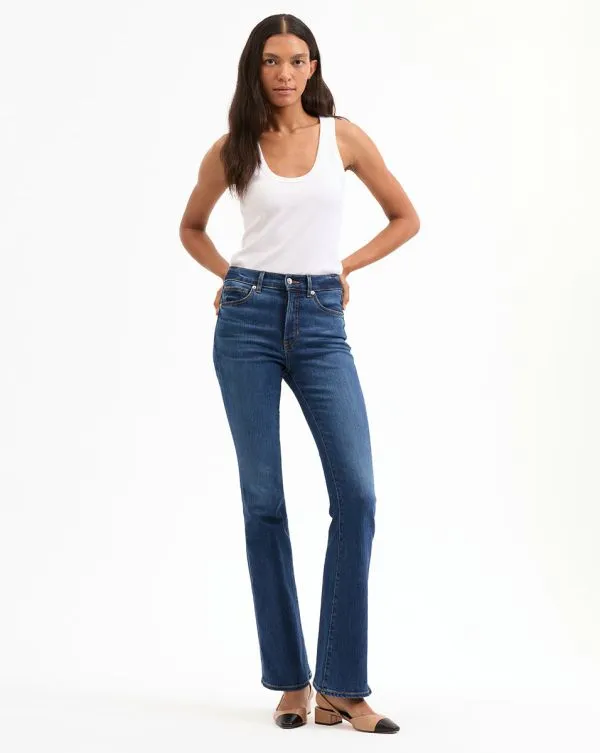 Beverly SkinnyFlare Jean Extended Bright Blue Women Veronica Beard Jeans