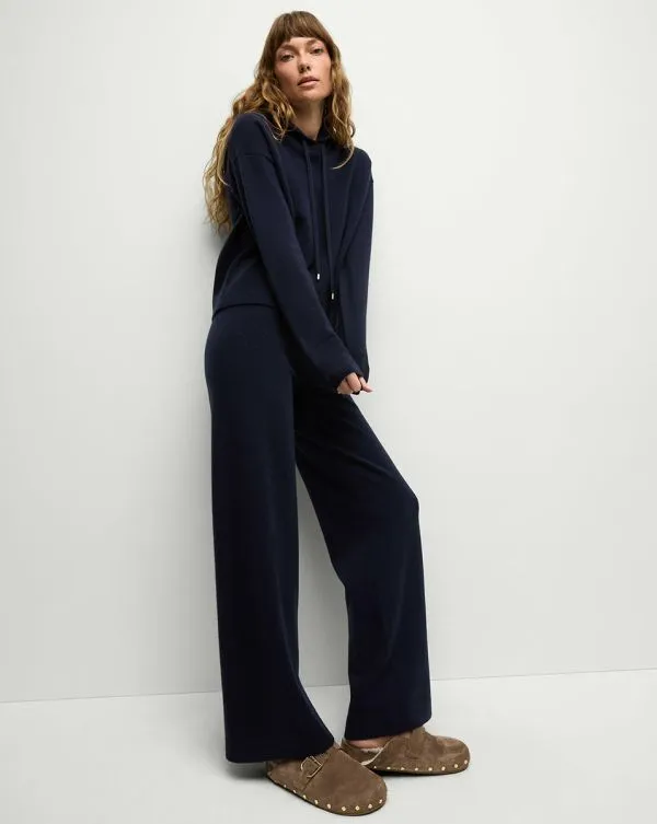 Billy Merino Cashmere Hoodie Navy Women Veronica Beard Sweaters Billy Merino Cashmere Hoodie Navy Women Veronica Beard Sweaters