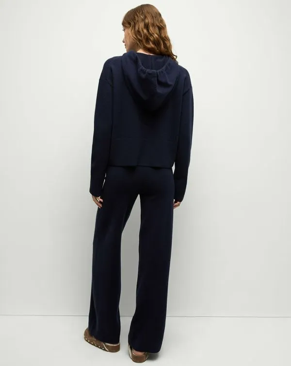 Billy Merino Cashmere Hoodie Navy Women Veronica Beard Sweaters Billy Merino Cashmere Hoodie Navy Women Veronica Beard Sweaters