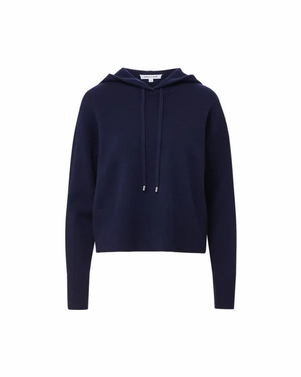 Billy Merino Cashmere Hoodie Navy Women Veronica Beard Sweaters Billy Merino Cashmere Hoodie Navy Women Veronica Beard Sweaters