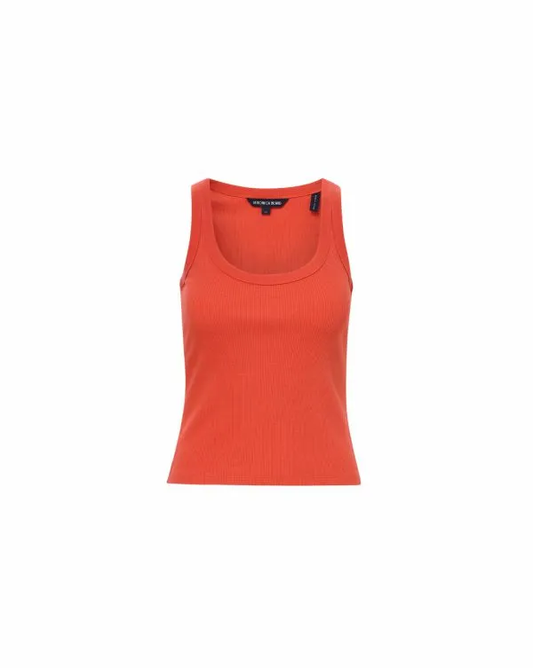 Birke Scoopneck Tank Top Persimmon Women Veronica Beard Tops Birke Scoopneck Tank Top Persimmon Women Veronica Beard Tops