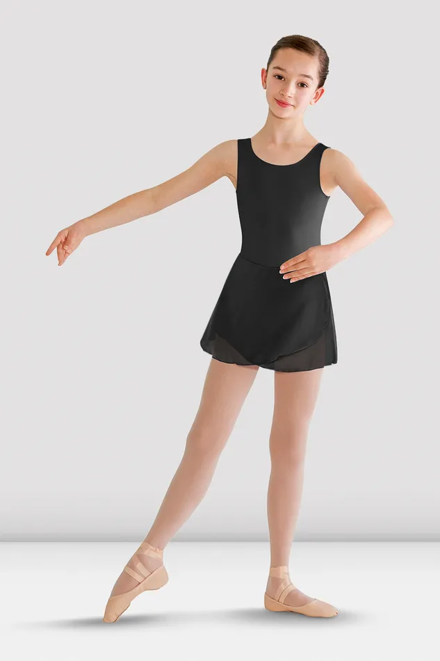 Bloch Girls Riya Skirted Tank Leotard Black Children Dresses