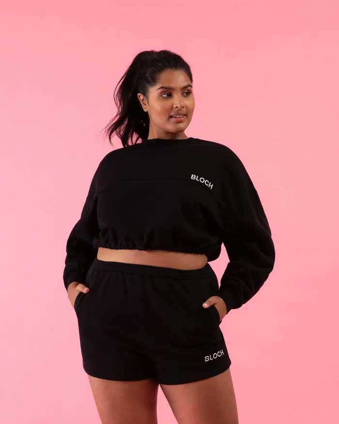 Bloch Play Terry Seam Sweat Graphite Adult Tops Bloch