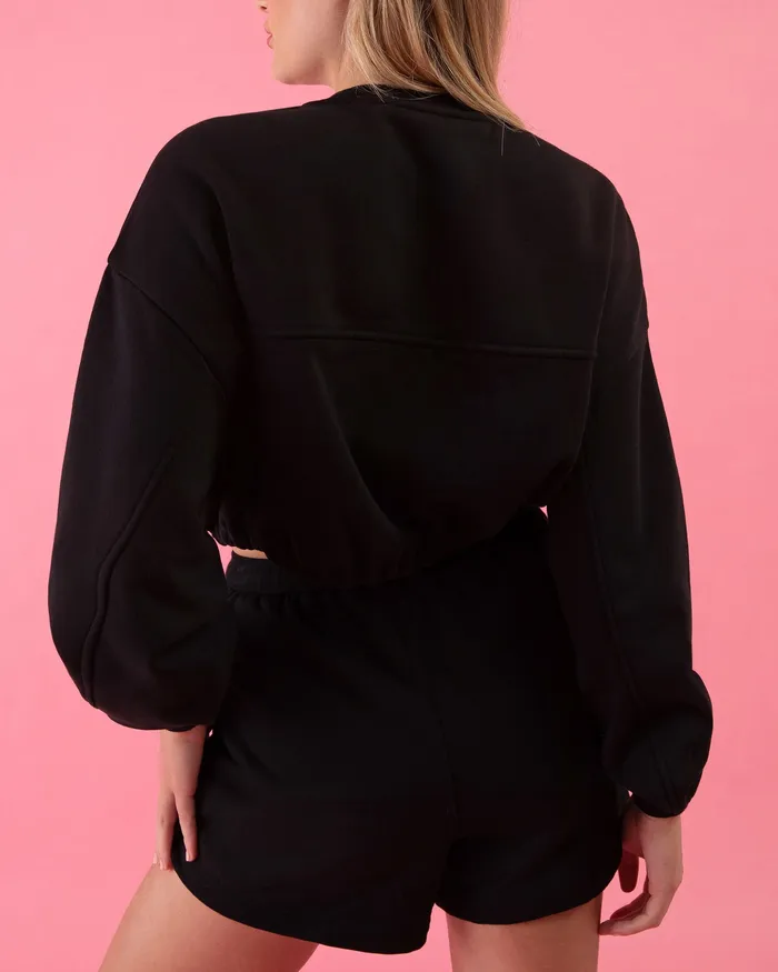Bloch Play Terry Seam Sweat Graphite Adult Tops Bloch