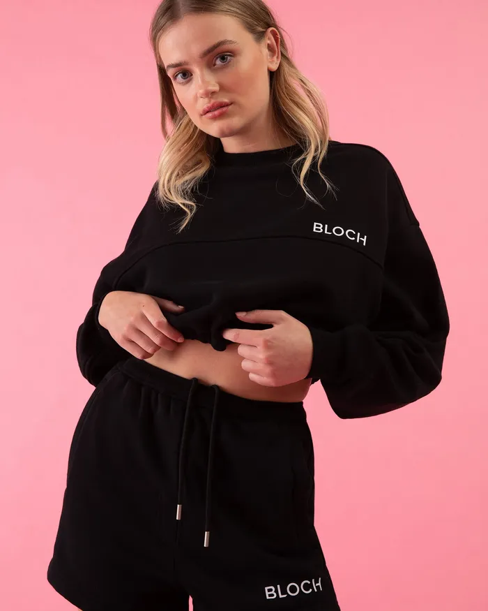 Bloch Play Terry Seam Sweat Graphite Adult Tops Bloch