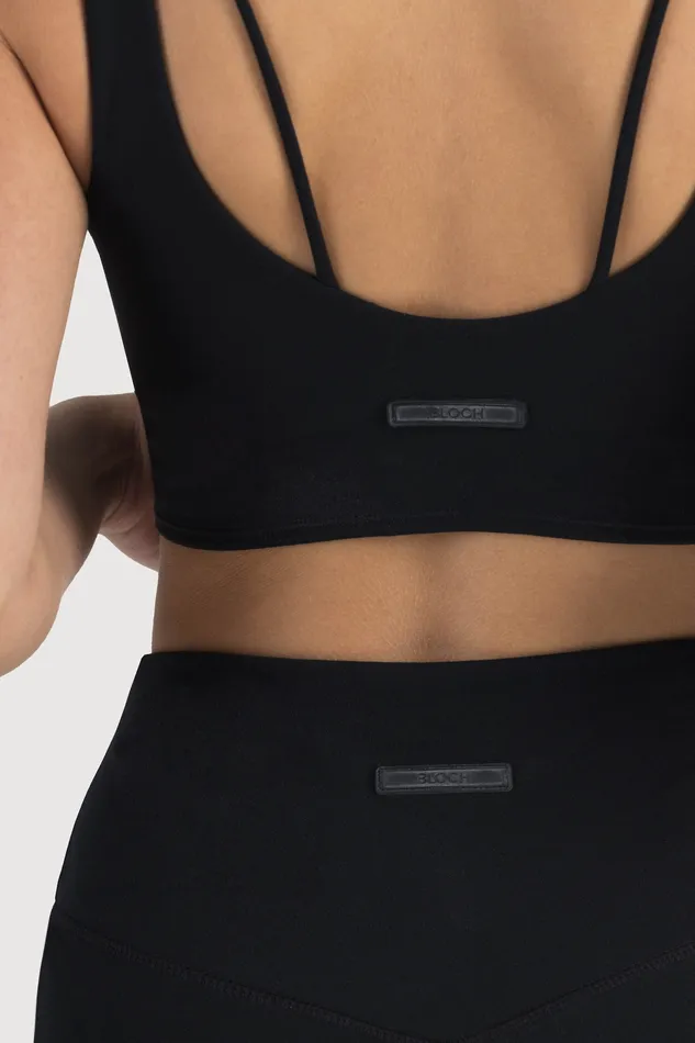 Bloch Technique Scrunch Hem Crop Graphite Tops Bloch Adult Bloch Technique Scrunch Hem Crop Graphite Tops Bloch Adult