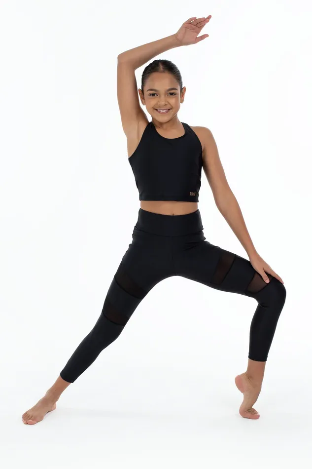 Bloch X Flo Active Chloe 78 Legging Black Pants and Leggings Bloch Children