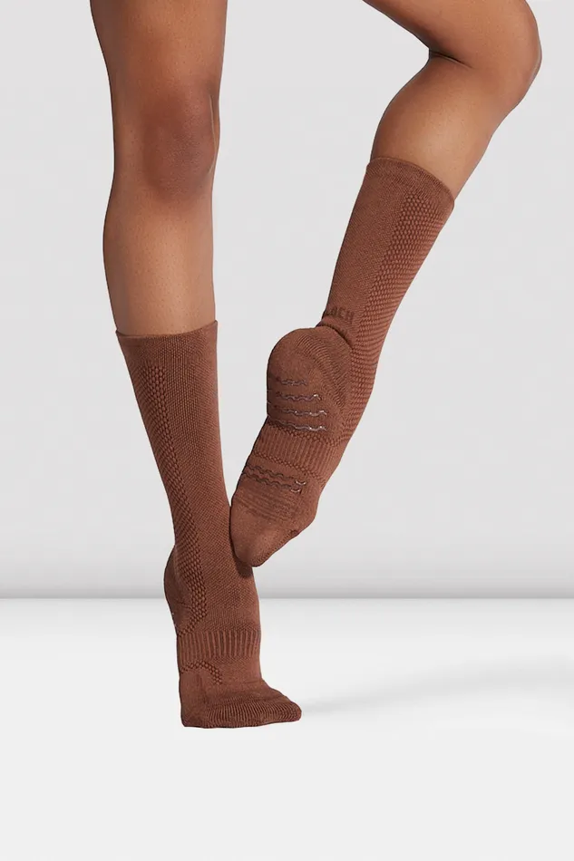 Blochsox Dance Socks Cocoa Knit Adult Contemporary Bloch