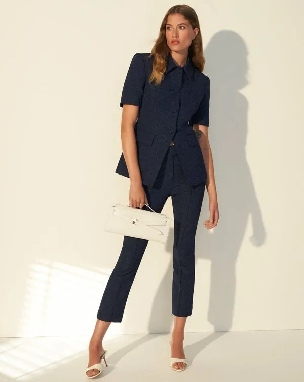 Bodie Jacket Navy Women Veronica Beard Jackets and Outerwear