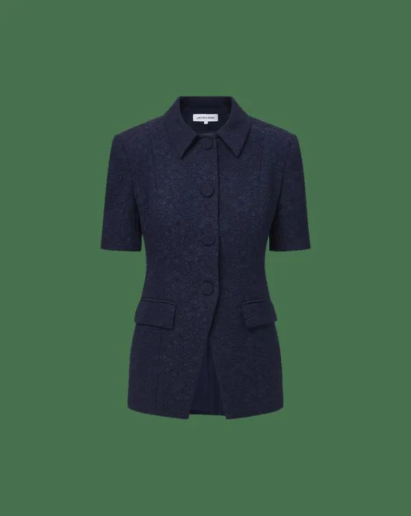 Bodie Jacket Navy Women Veronica Beard Jackets and Outerwear