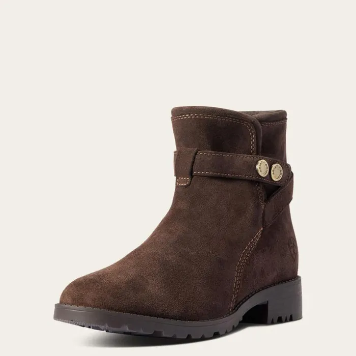Booties Women Ariat Charlie Waterproof Boot Chocolate