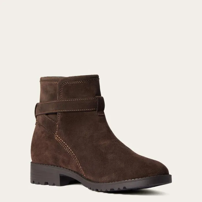 Booties Women Ariat Charlie Waterproof Boot Chocolate