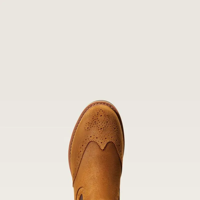 Booties Women Ariat Wexford Brogue Waterproof Chelsea Boot Weathered Honey Booties Women Ariat Wexford Brogue Waterproof Chelsea Boot Weathered Honey